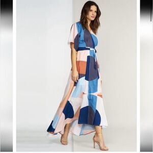 Hutch anthropologie maxi length wrap dress